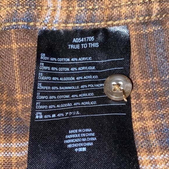 Volcom Mens Brown Plaid Classic Fit Button Up Long Sleeve Shirt - Picture 8 of 8